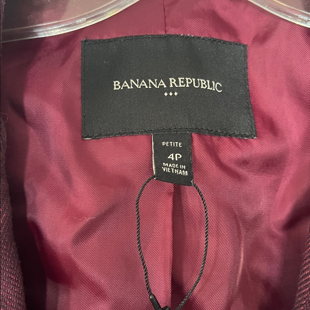Banana Republic Dark Red Jacket - Picture 2 of 3